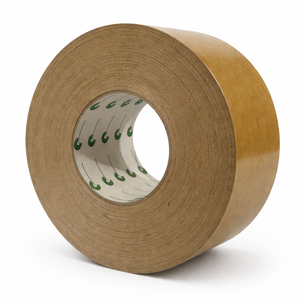 Banda adeziva umectibila ranforsata, rola 70 mm x 150 m, hartie kraft - imagine 13